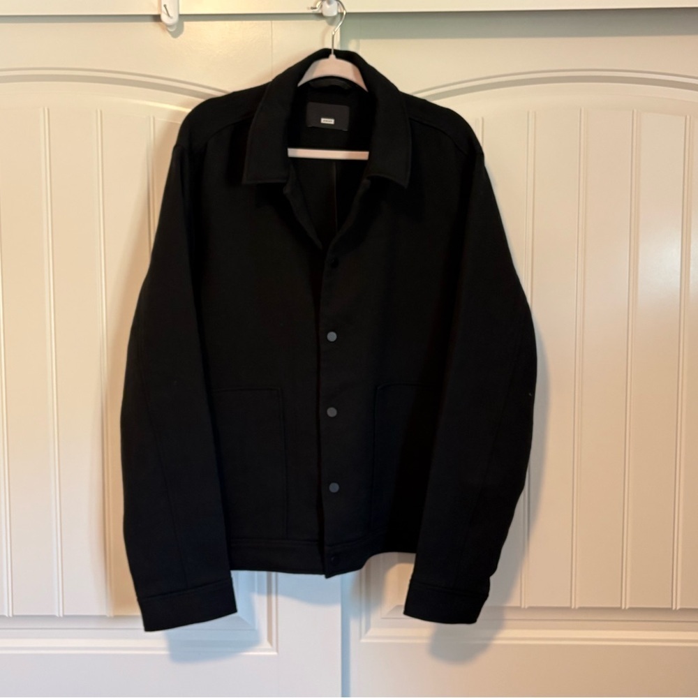 Away men’s black travel jacket button front extra pocket breathable size XXL